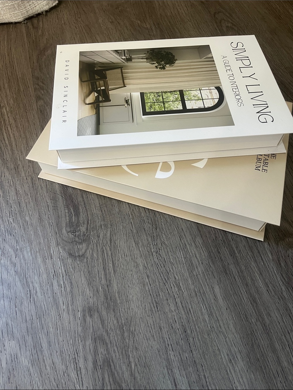 Simply Living Beige Decorative Coffee Table Books - Set of 2
